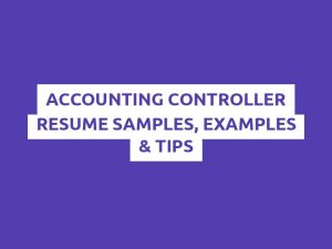 accounting controller resume