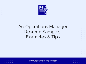 ad operations manager resume samples examples tips