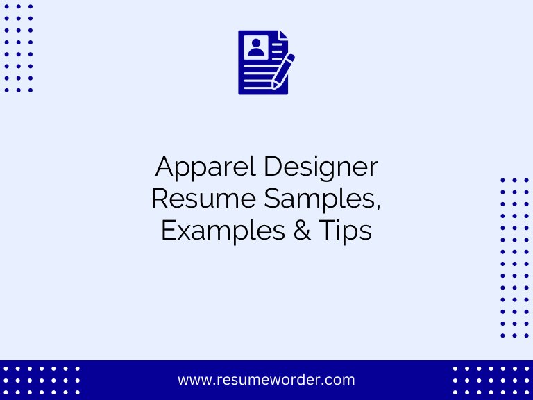 apparel designer resume samples examples tips