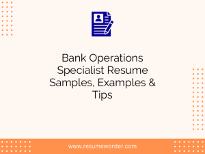 bank operations specialist resume samples examples tips