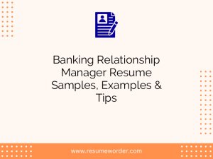 banking relationship manager resume samples examples tips