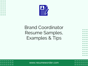 brand coordinator resume samples examples tips