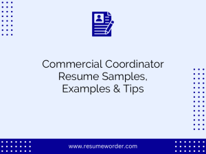 commercial coordinator resume samples examples tips