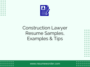 construction lawyer resume samples examples tips