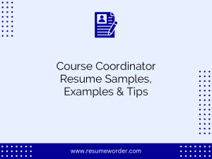 course coordinator resume samples examples tips