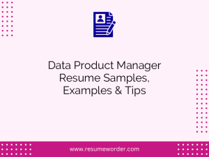 data product manager resume samples examples tips