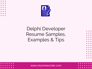 delphi developer resume samples examples tips
