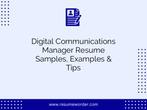 digital communications manager resume samples examples tips