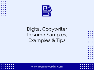 digital copywriter resume samples examples tips