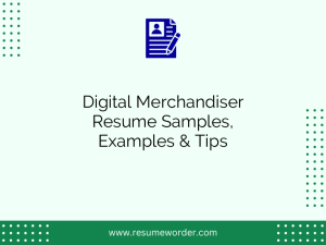 digital merchandiser resume samples examples tips