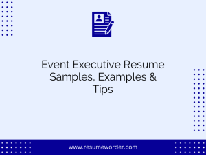 event executive resume samples examples tips