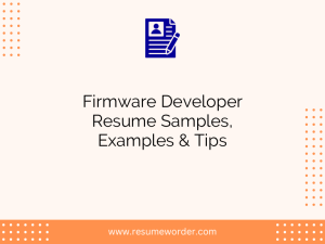 firmware developer resume samples examples tips