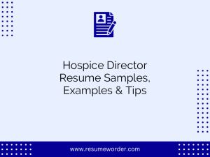 hospice director resume samples examples tips