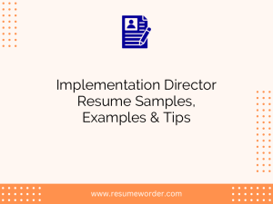 implementation director resume samples examples tips