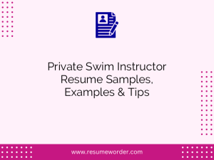 Private Swim Instructor Resume Samples, Examples & Tips