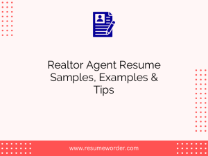 realtor agent resume samples examples tips
