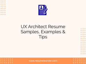 ux architect resume samples examples tips