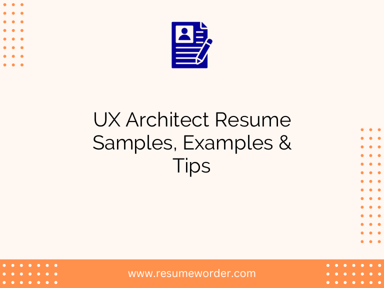 ux architect resume samples examples tips