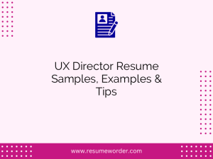 ux director resume samples examples tips