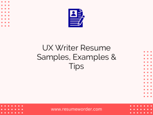 ux writer resume samples examples tips