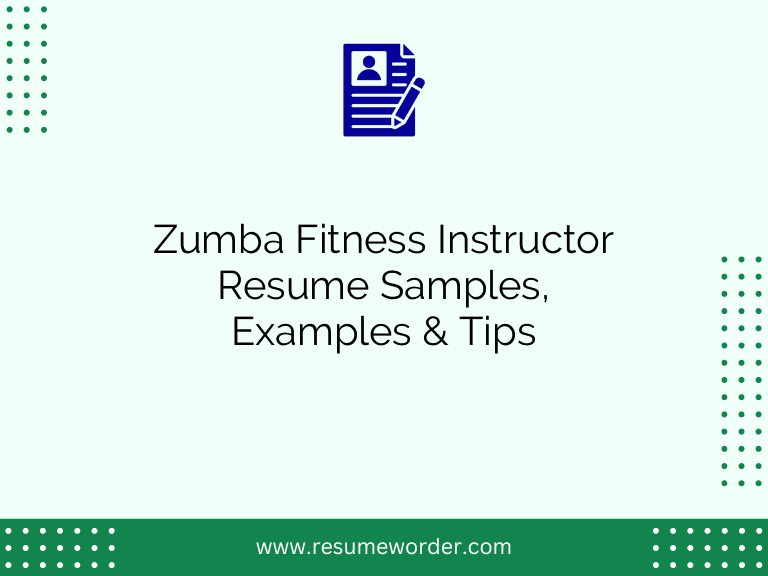 zumba fitness instructor resume samples examples tips