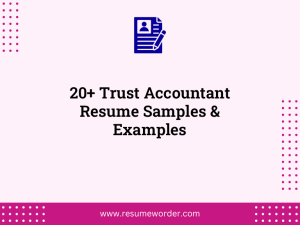 20 trust accountant resume samples examples