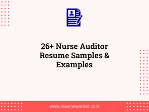 26 nurse auditor resume samples examples