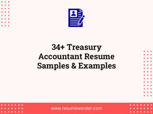 34+ Treasury Accountant Resume Samples & Examples