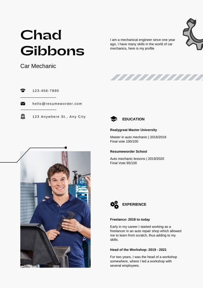 Car Mechanic Resume