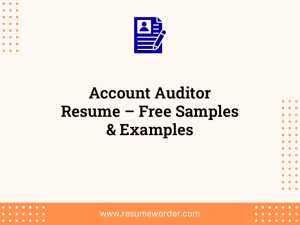 account auditor resume free samples examples