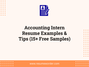 accounting intern resume examples tips 15 free samples