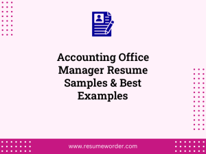 accounting office manager resume samples best examples