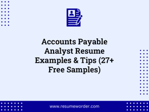 accounts payable analyst resume examples tips 27 free samples