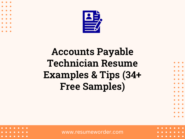 accounts payable technician resume examples tips 34 free samples