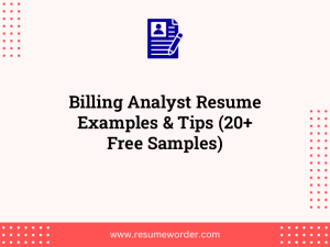 billing analyst resume examples tips 20 free samples