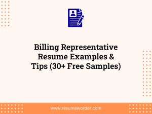 billing representative resume examples tips 30 free samples