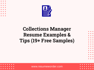 collections manager resume examples tips 19 free samples