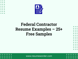 federal contractor resume examples 25 free samples