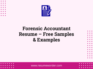 forensic accountant resume free samples examples