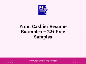front cashier resume examples 22 free samples