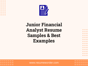 junior financial analyst resume samples best examples