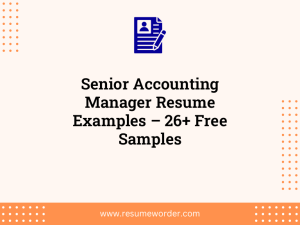 senior accounting manager resume examples 26 free samples