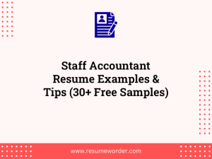 staff accountant resume examples tips 30 free samples