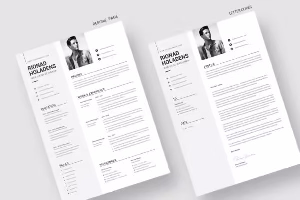 Web UXUI Designer Resume Cover Letter Template Web UXUI Designer Resume Cover Letter Template