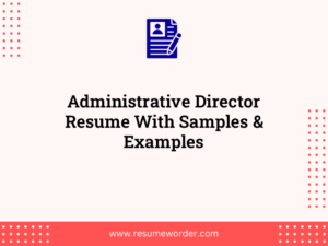 administrative director resume with samples examples