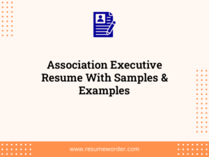 association executive resume with samples examples