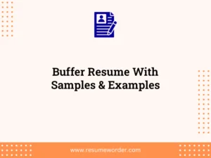 buffer resume with samples examples