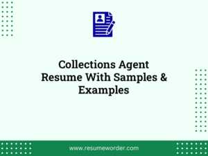 collections agent resume with samples examples
