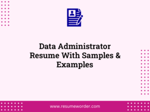 data administrator resume with samples examples