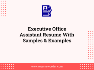 executive office assistant resume with samples examples